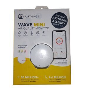 Airthings 2928 Wave Mini Battery Operated Smart Indoor Air Quality Monitor